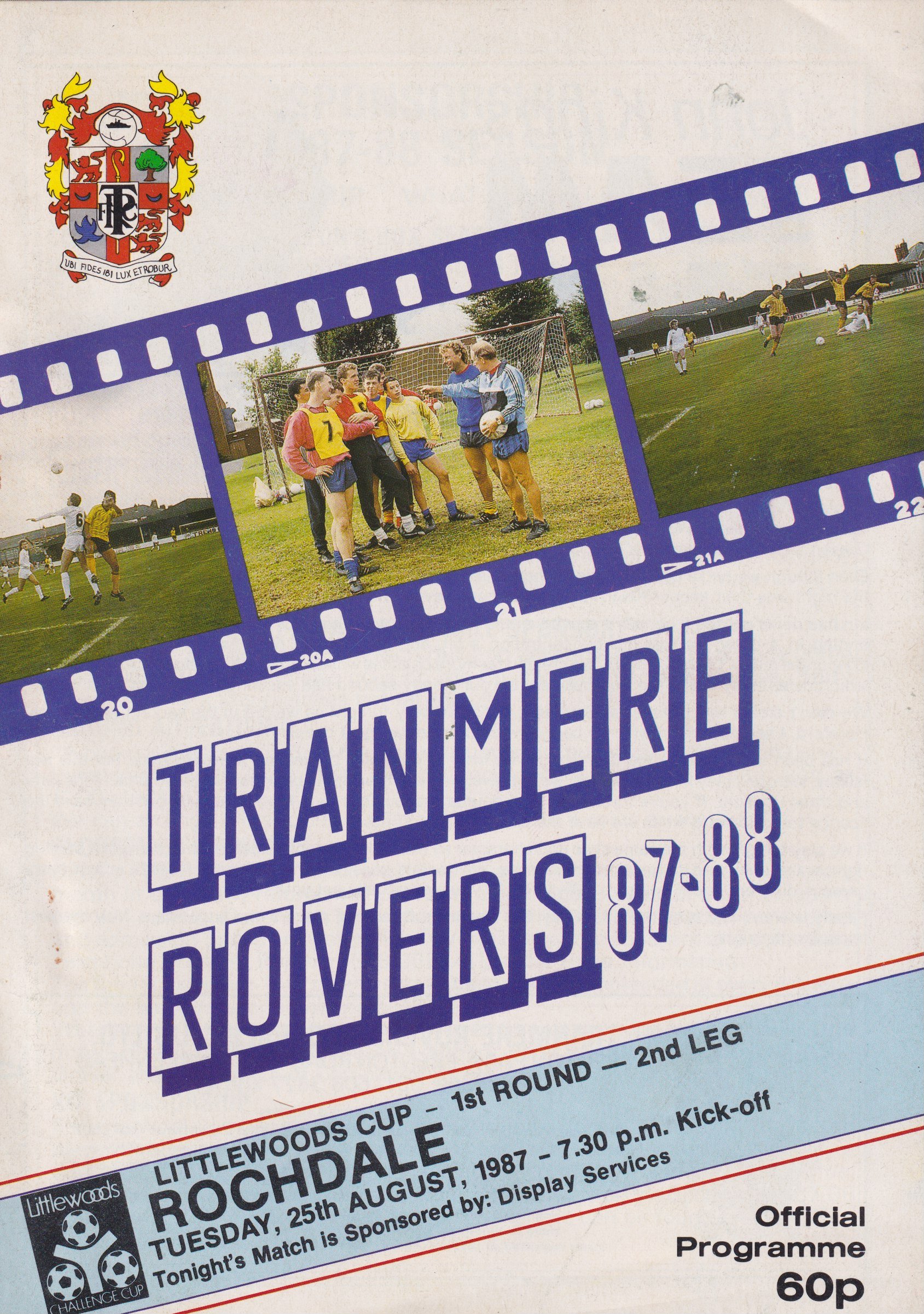 Tranmere Rovers v Rochdale match programme